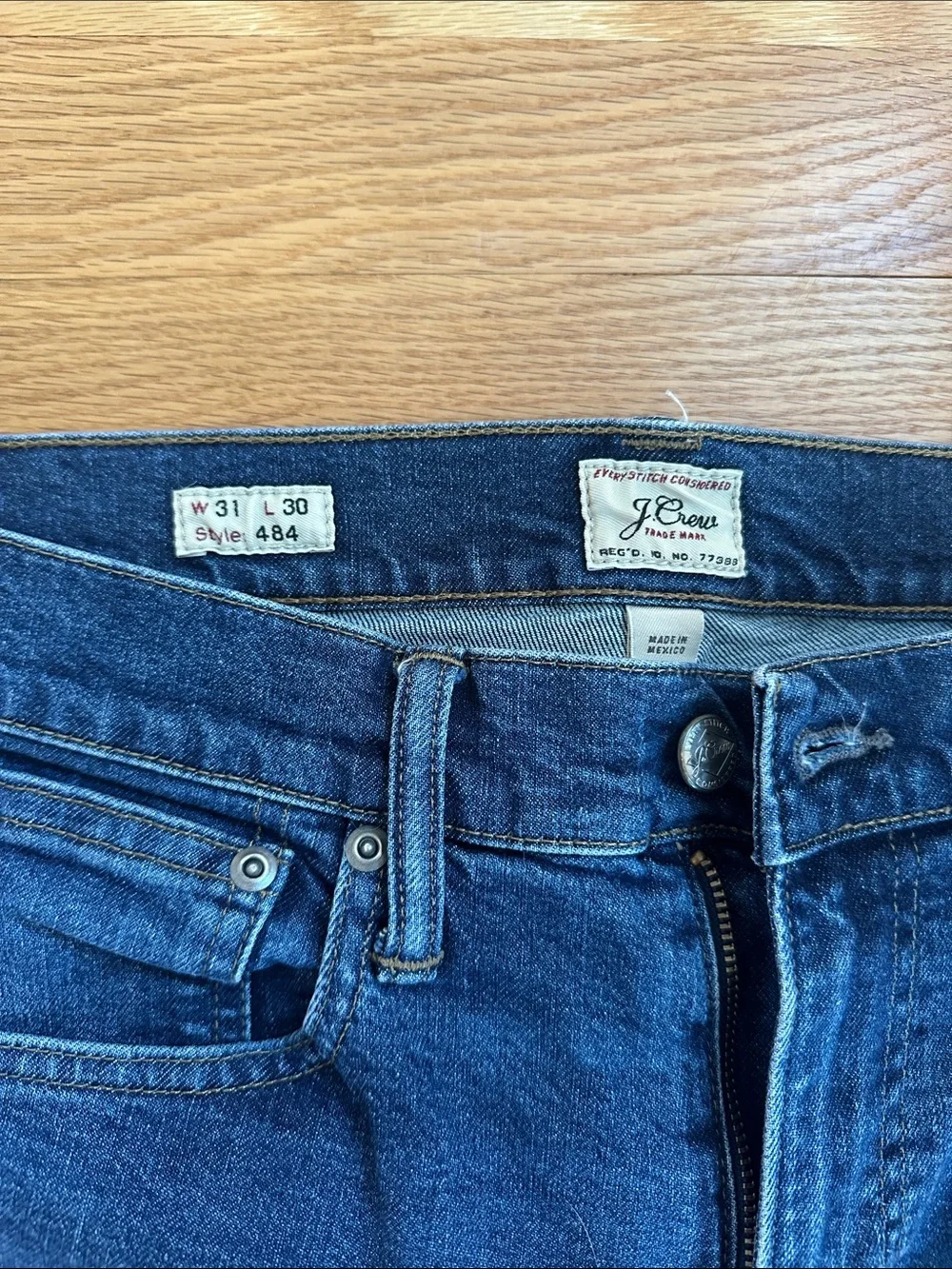 J. Crew Indigo Slim Straight Jeans